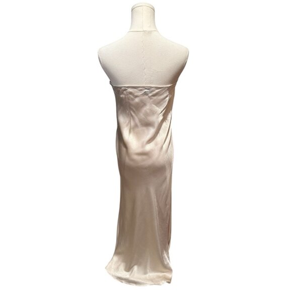 Dissh Satin Strapless Slip Dress Sz 6 Champagne Formal Wedding Bridal - Picture 5 of 12